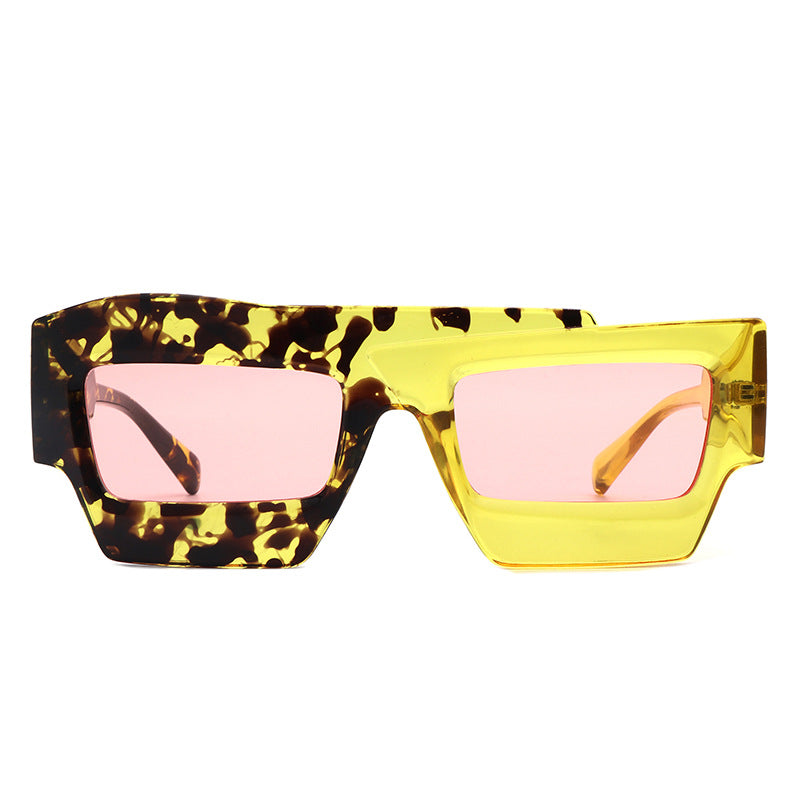 Wholesale PC Large Frame Sunshade Contrast Color Sunglasses